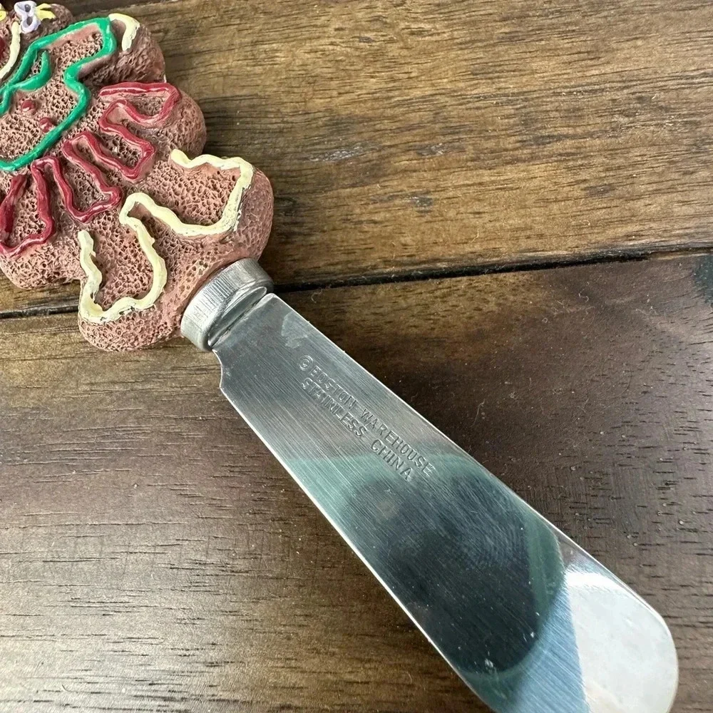 Vintage Christmas Boston Warehouse Gingerbread Man Charcuterie spreaders
